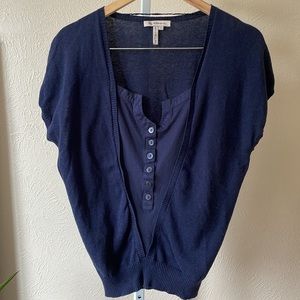 BCBGeneration navy boxy soft sweater top